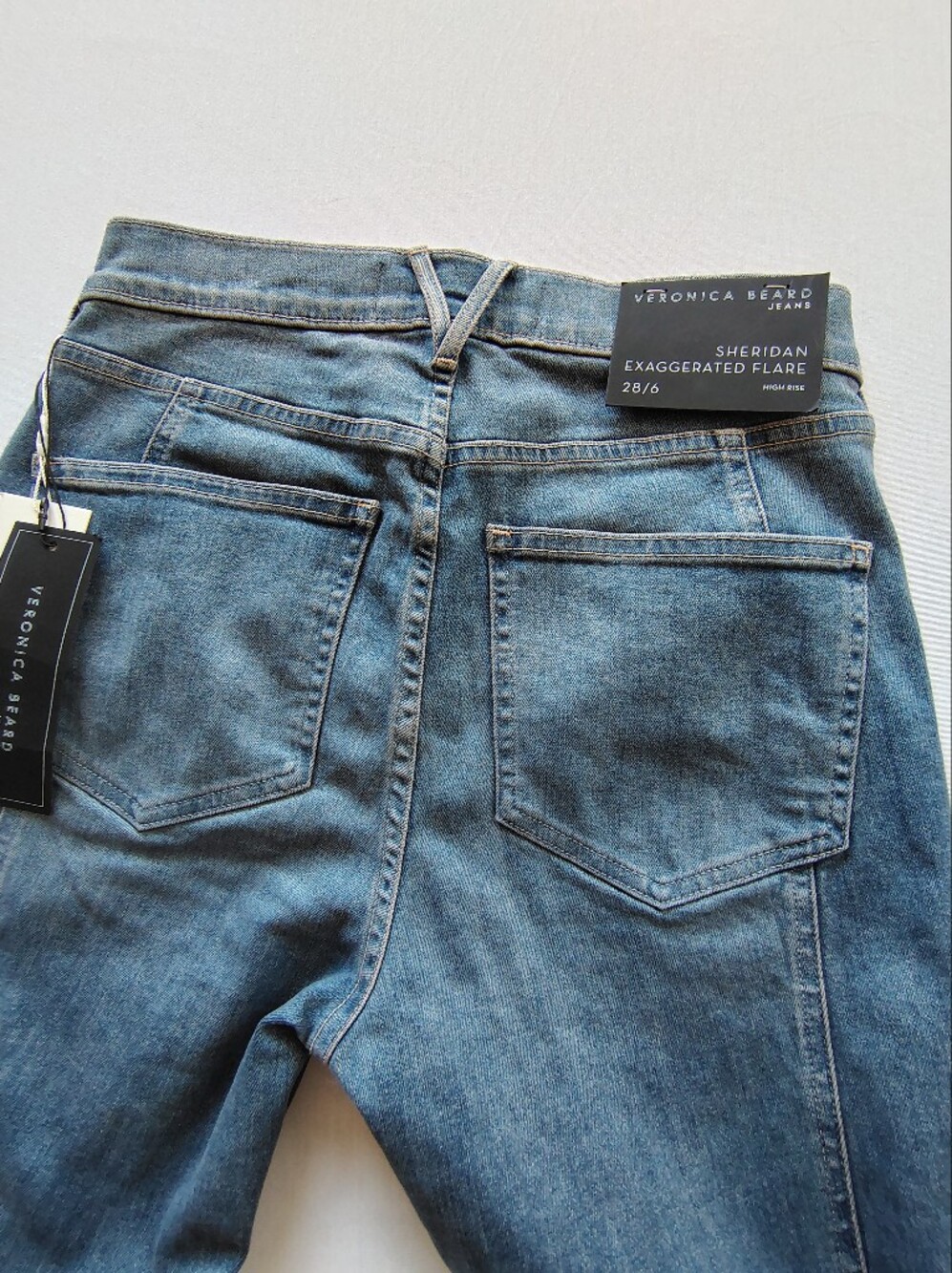 Women’s Blue Flared Jeans - Picture 10 of 12